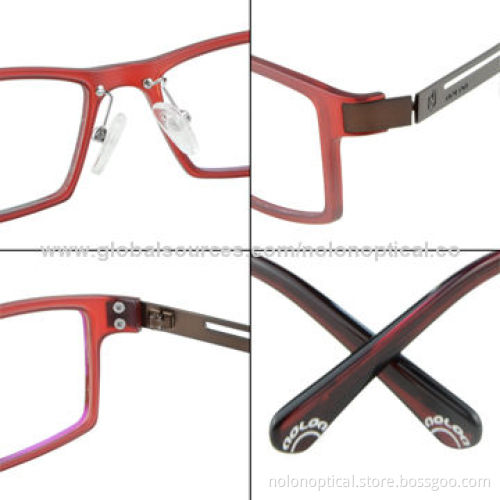 Ultem Optical Eyeglasses Full Rim Metal Temple